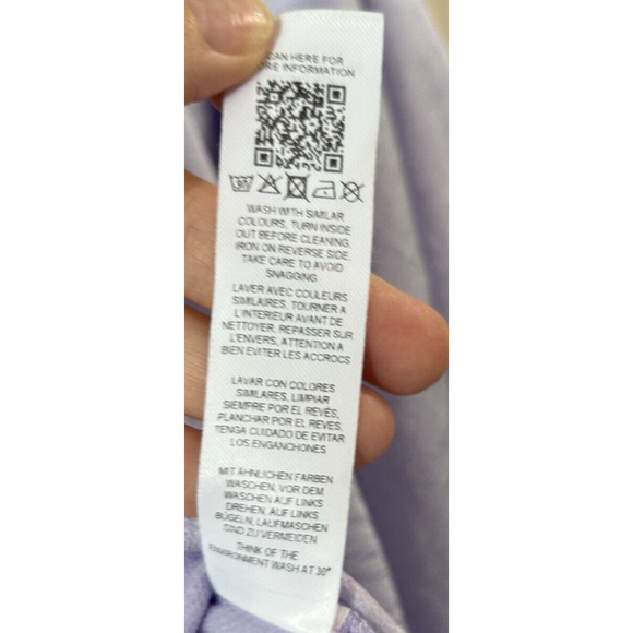 Asos Design Crop Top 12 Purple Off Shoulder Event Puff Sleeve Preppy Festival - Picture 7 of 9